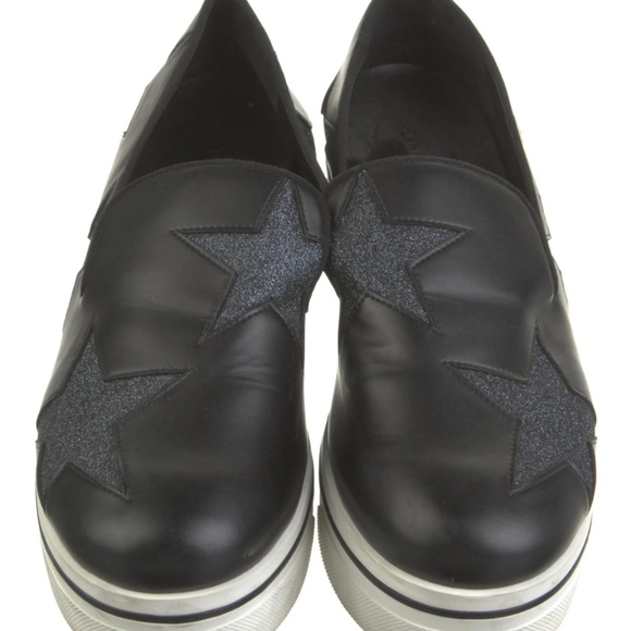 Stella McCartney Binx Stars Slip-On Platform Sneaker,Black, Womens Size 11/41 - Picture 4 of 5